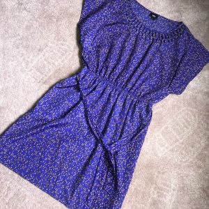 Mossimo blue dress with brown design